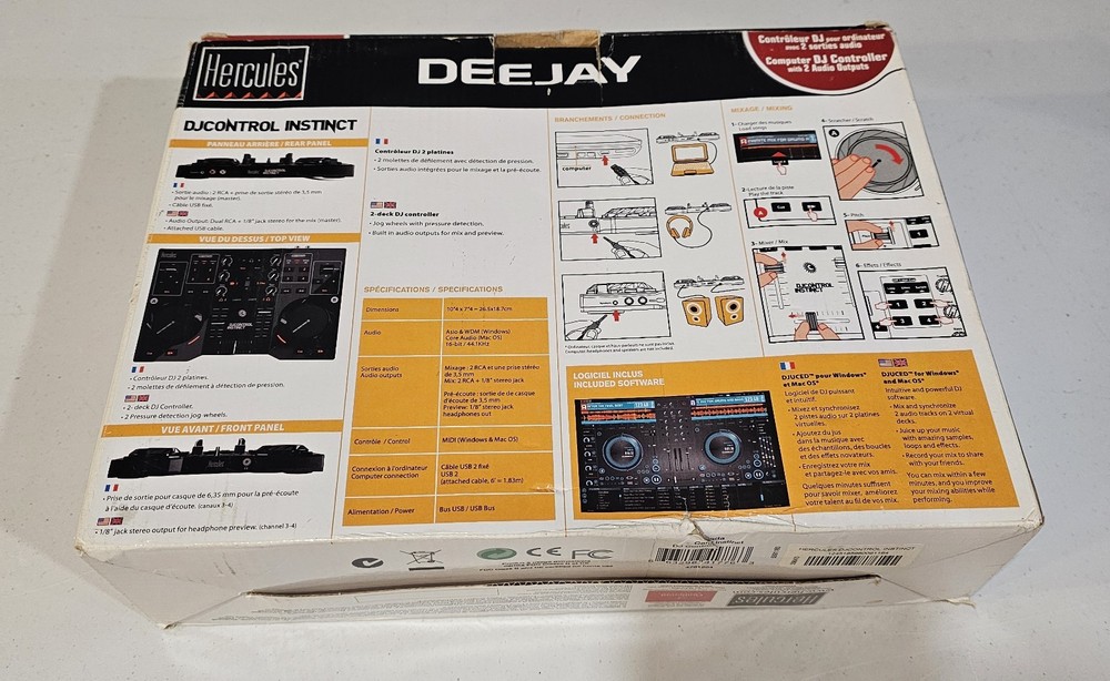 Hercules Deejay DJ Control Instinct Controller Official Decks Mixer Authentic UK