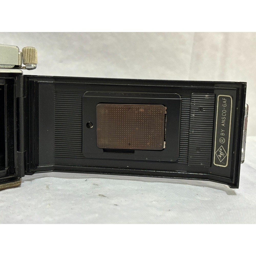 Ansco Karomat Rangefinder Camera w/ Synchro Compur Shutter & Leather Case AS IS