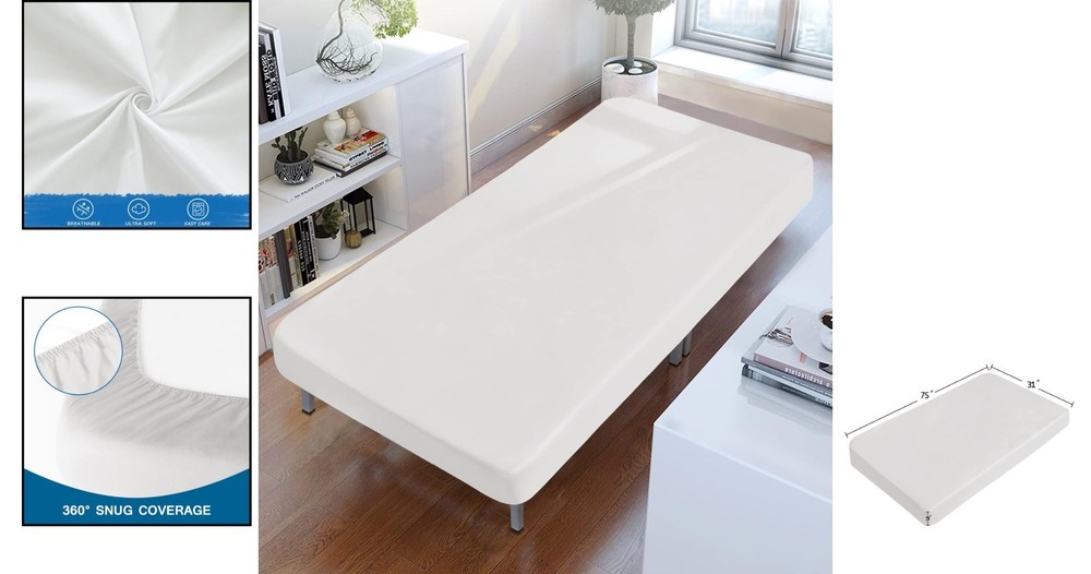 Breathable Microfiber Cot Size Sheet 31" x 75" - Ideal for Sensitive Skin