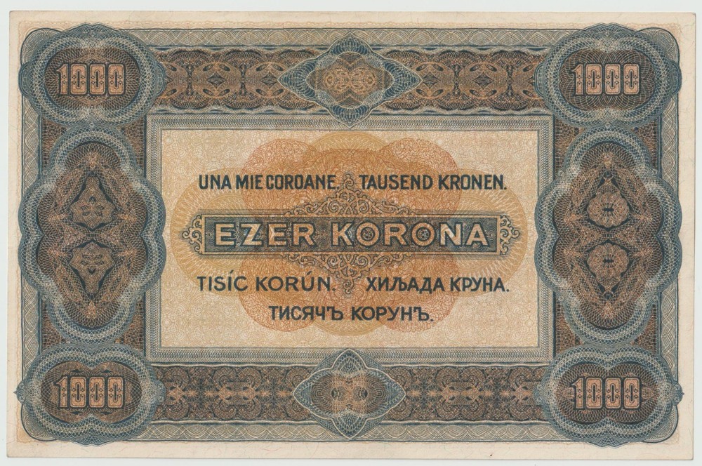 1920 1000-korona banknote, UNC