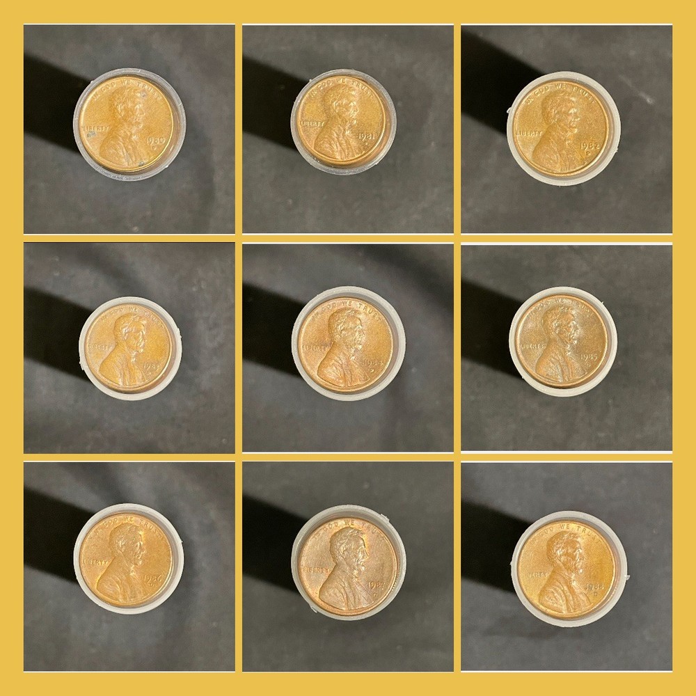 1980D-1989D Lincoln Cent Complete Decade Set (10 Coins) (CIRCULATED)