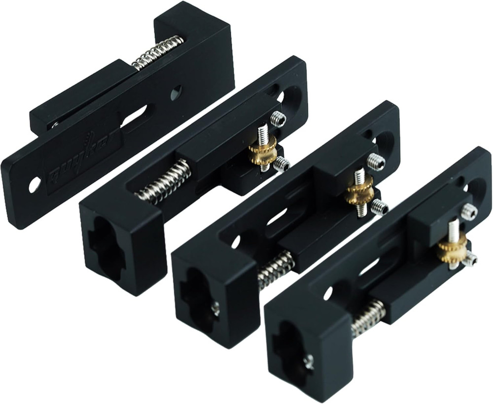 Black Individual Roller Saddles 4 String Bass Fixed Hardtail Bridge