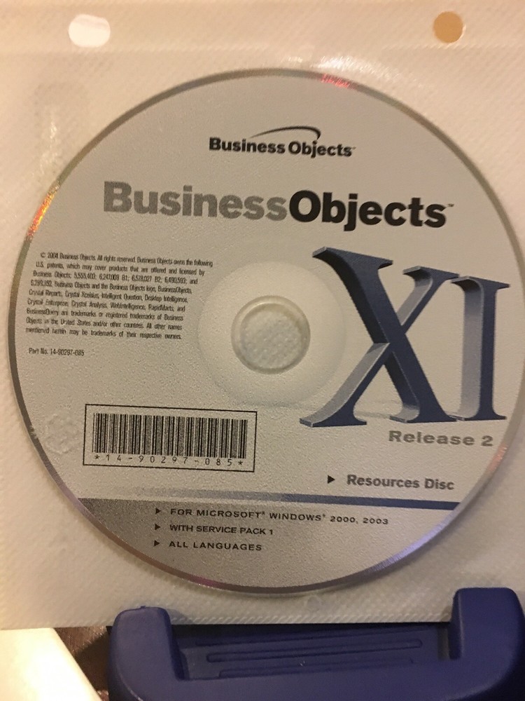 Business Objects XI Release2 With Service Pack 1. Never Used. CD1,CD2,CD3,Rsr CD