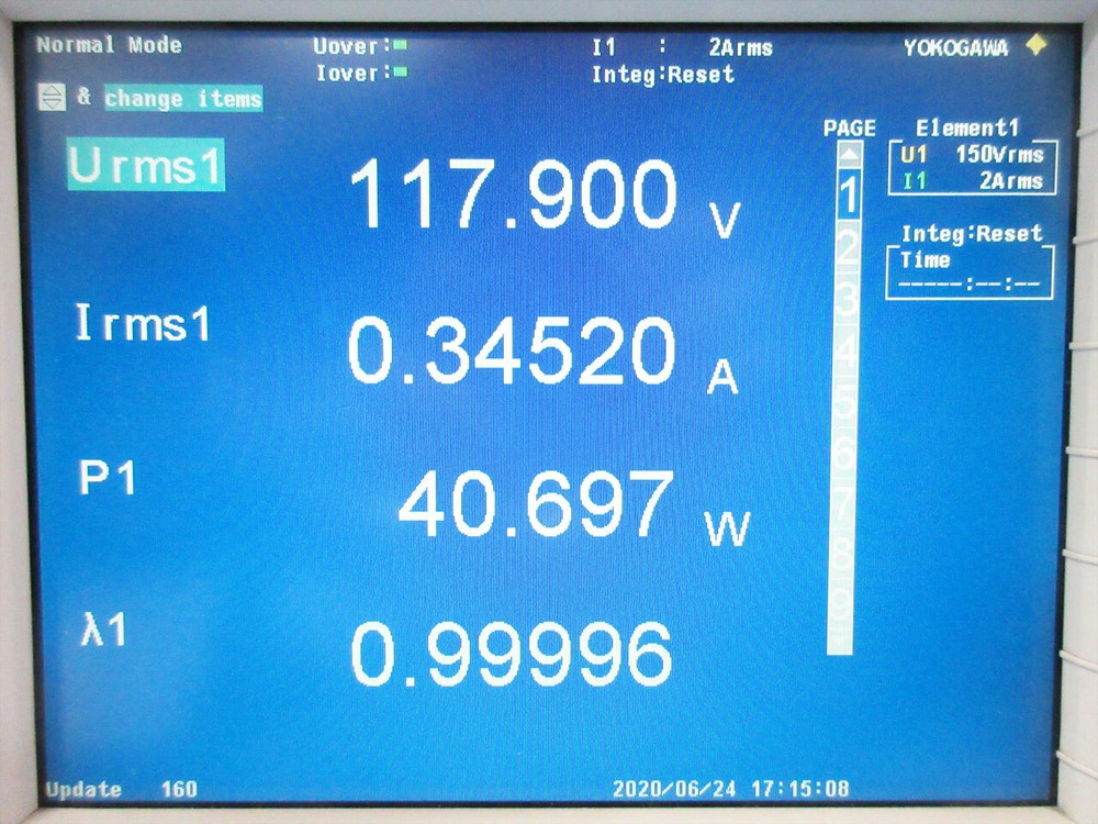 YOKOGAWA WT3000 PRECISION POWER ANALYZER 760301 -01-SV-D 1 ELEMENT