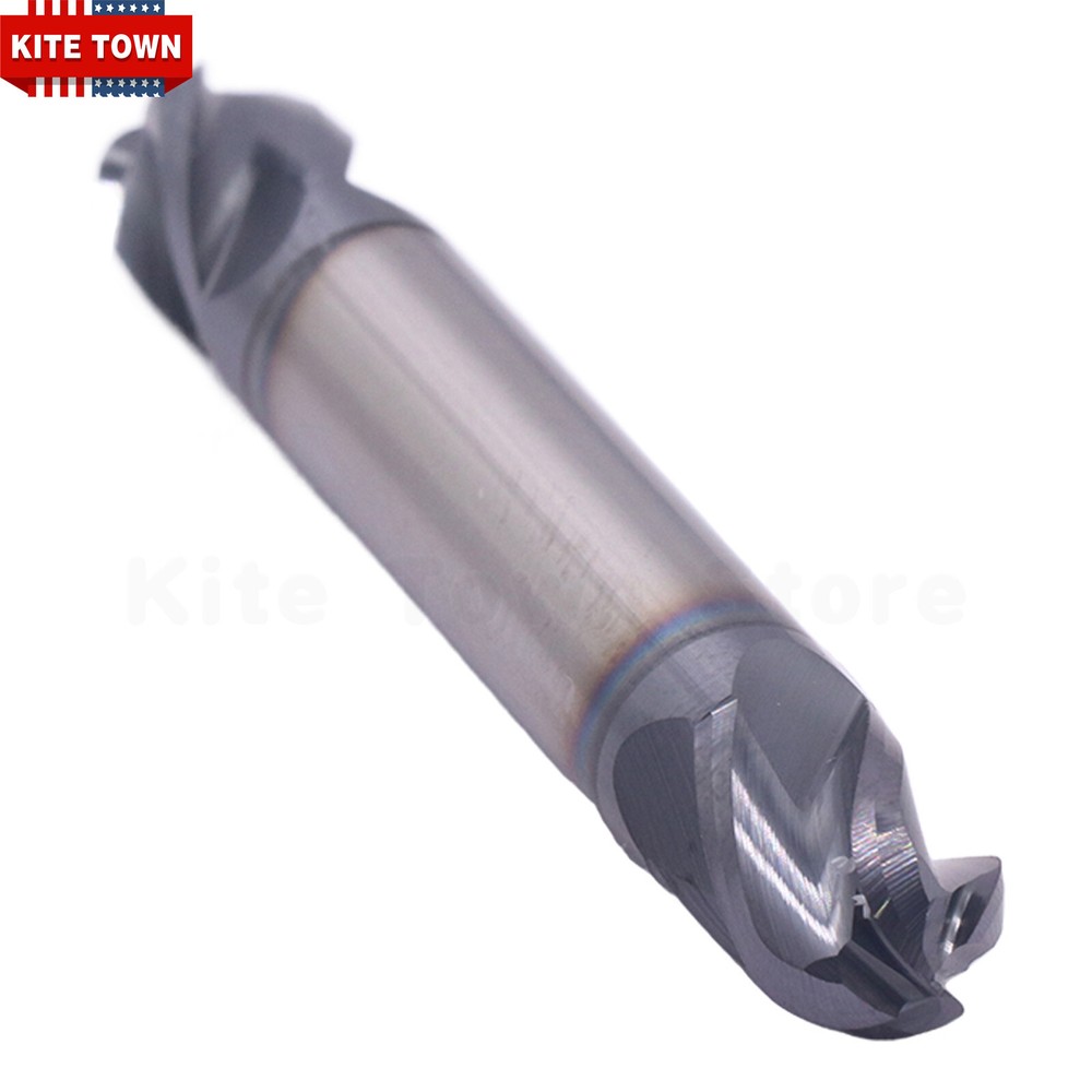 4 Flute 1/2" Solid Carbide Ball Nose End Mill - Double End - AlTiN Coated