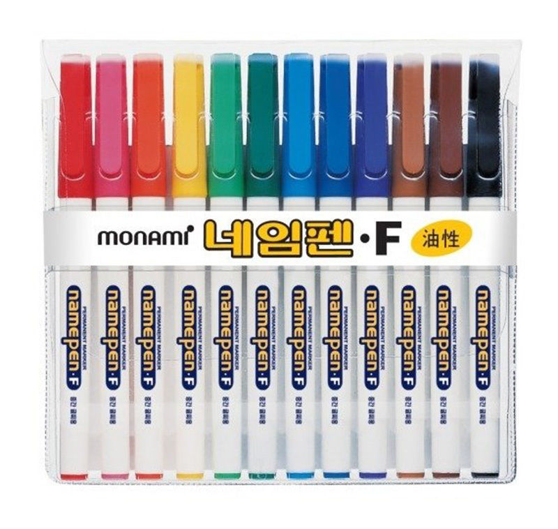 Monami Oil-based Sharpie 12 Colors in 1 Pack