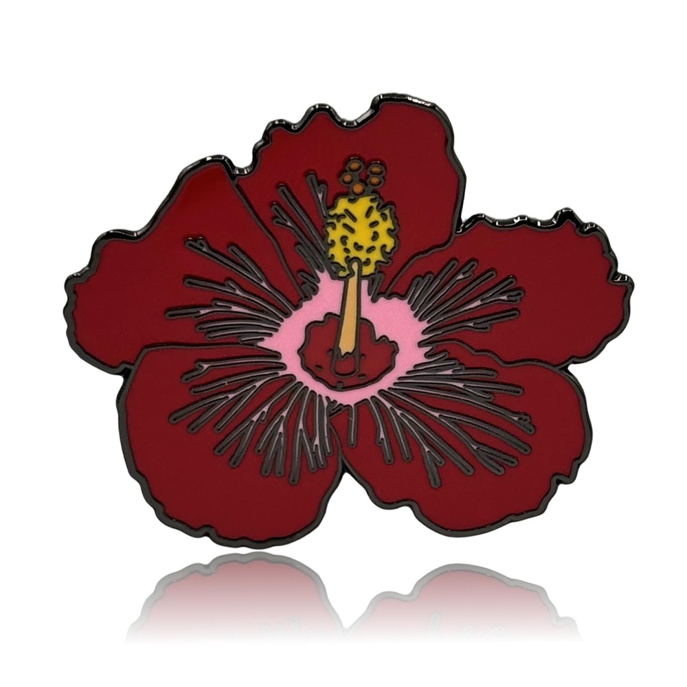 Hibiscus Flower Enamel Pin