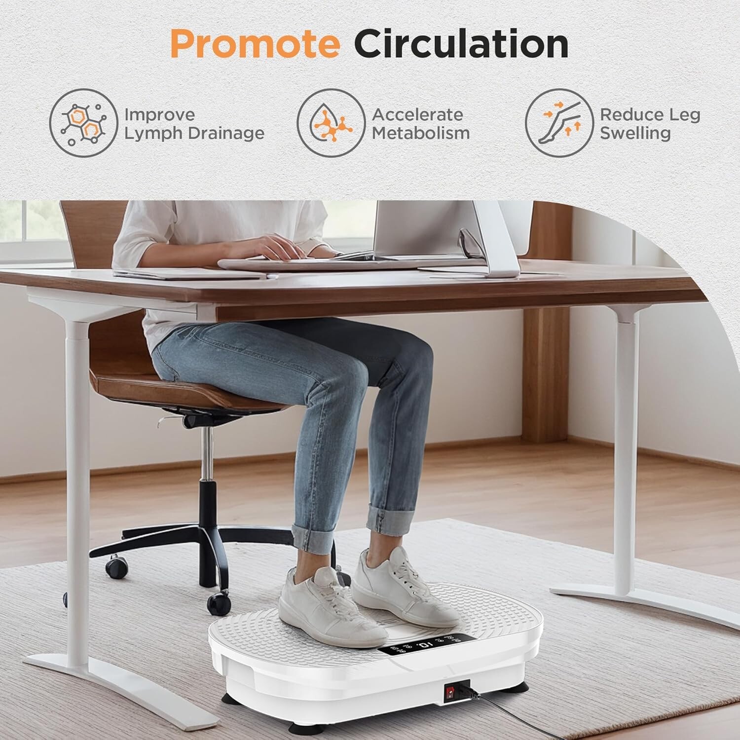 Whole Body Vibration Plate 330 LBS Capacity Multiple Modes for Toning Wellness