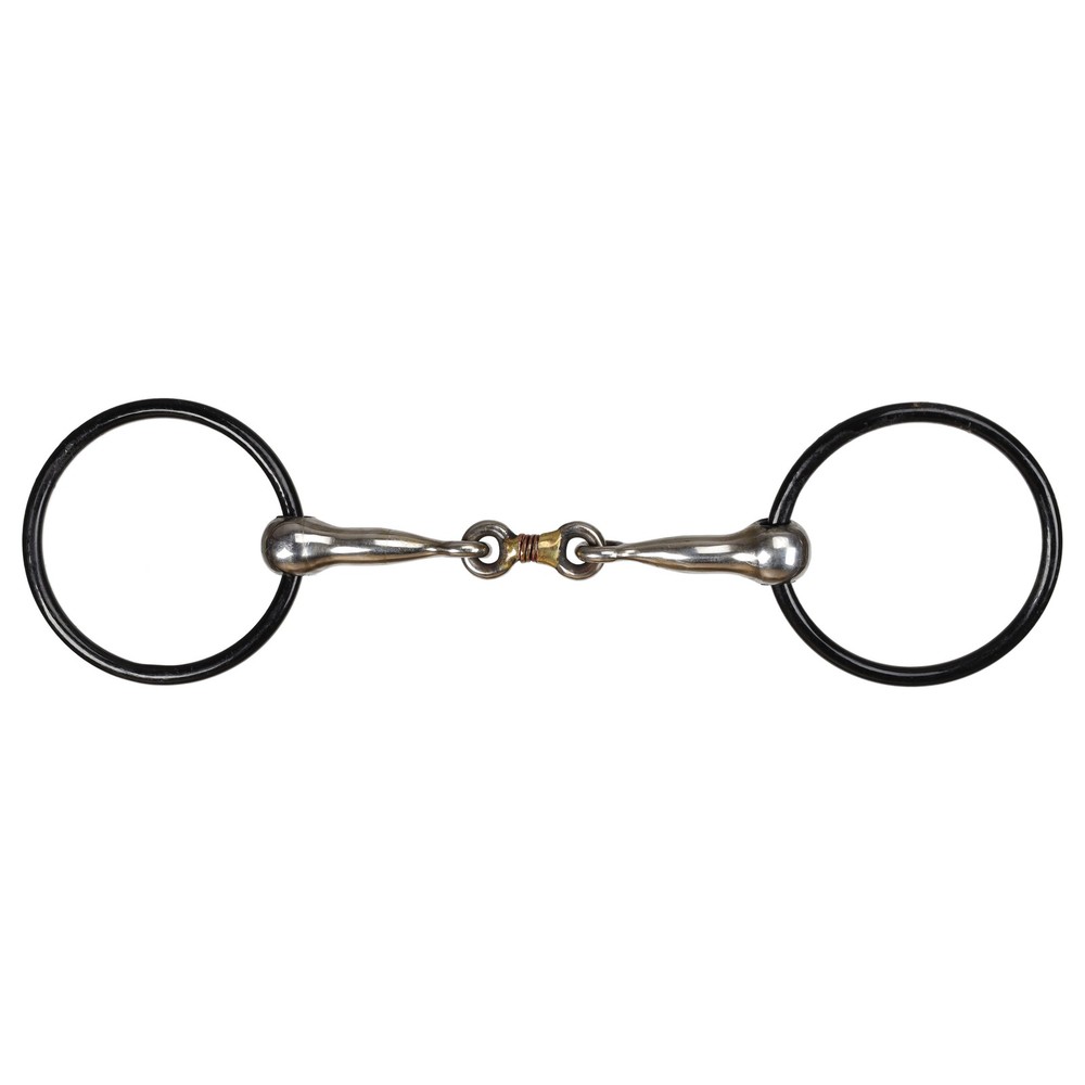 Showman D-Ring Snaffle Bit w/ Copper Inlay Dogbone