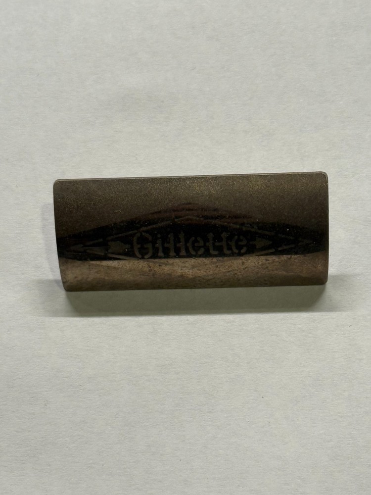 Vintage Gillette Silver Etched Logo Tech Ball End Handle - E2 1959