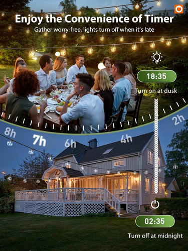 addlon 100FT Solar String Lights Outdoor with Remote, 54 LED 100FT, Black