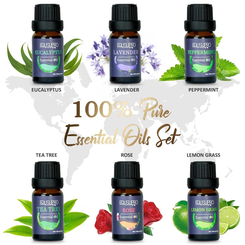 Oil Diffuser with Essential Oils Set – Aromatherapy Diffuser 150ml with 6