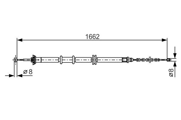 Cable Pull, parking brake BOSCH 1987482206