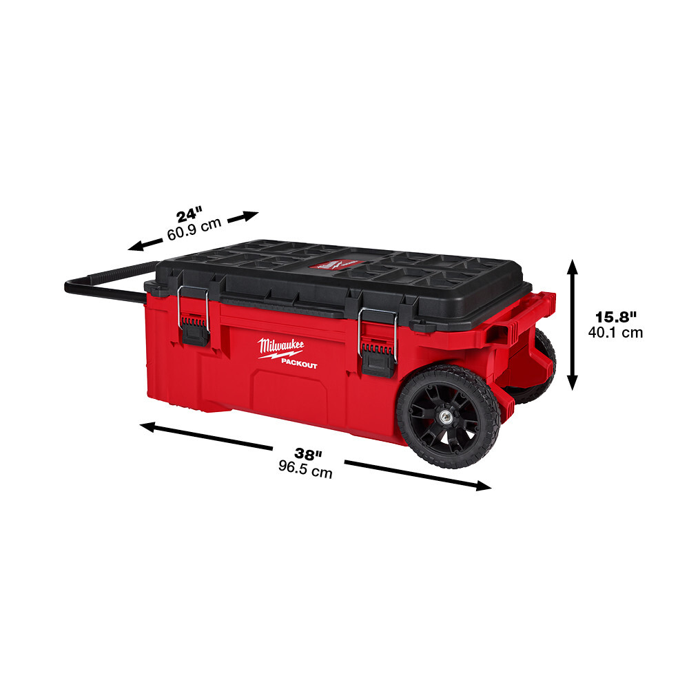 Milwaukee 48-22-8428 PACKOUT Rolling Tool Chest w Dual Stack Top, 250lb Capacity