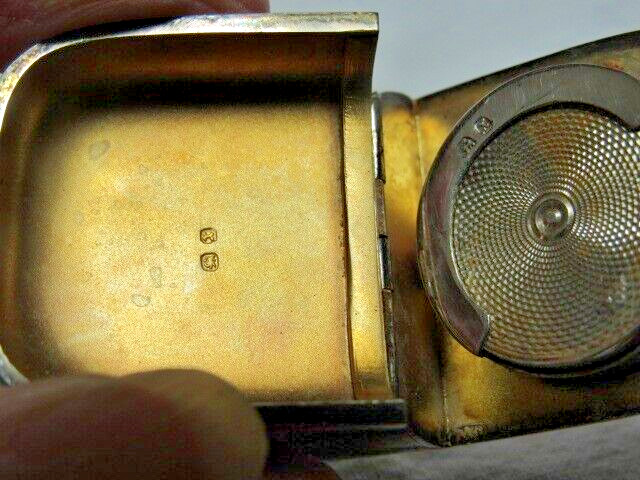 Antique English Sterling Match Safe & Coin Holder