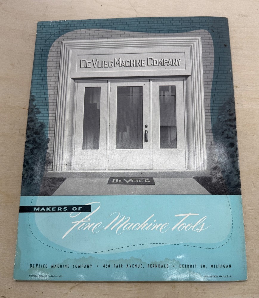 DeVlieg Spiramatic Jigmil Series B & C Brochurel (7193)