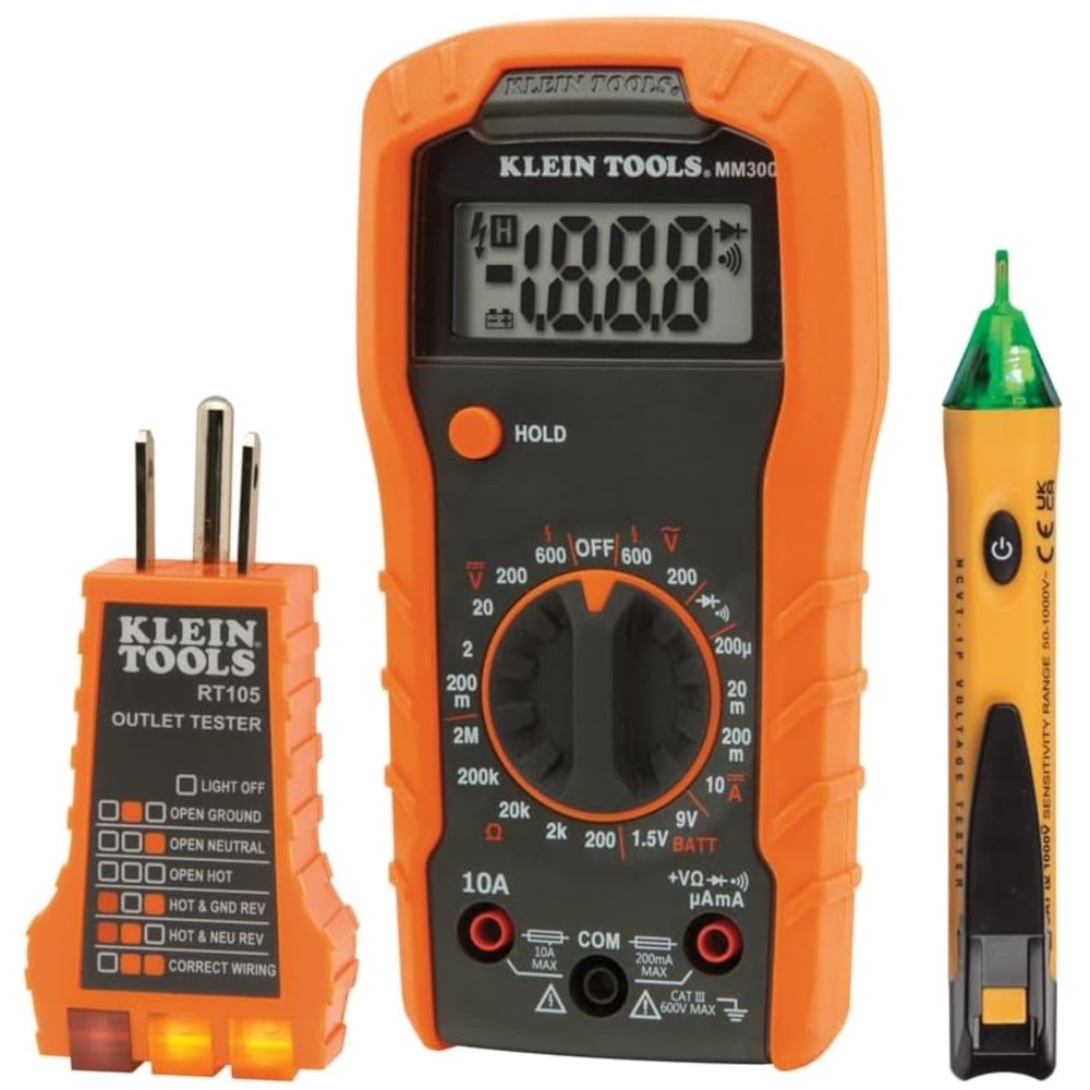 Complete Klein Electrical  Kit: Multimeter, Noncontact Voltage Tester & More