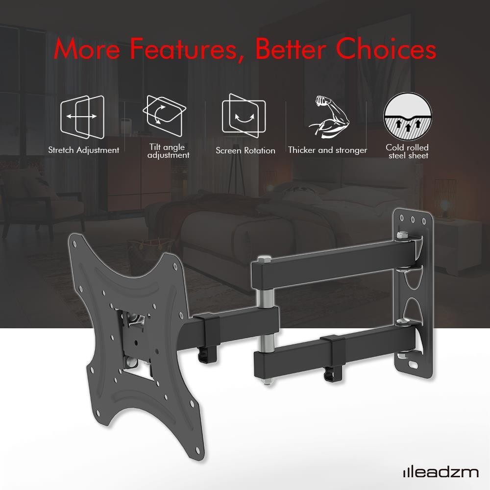 Full Motion Articulating TV Wall Mount for 12"-42" LED/LCD TV Monitor Adjustable