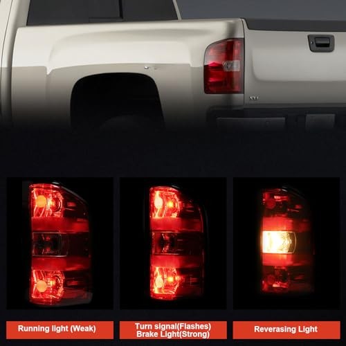 Tail Light Assembly Compatible With 2007-2013 Chevy Left Driver Side Red Border
