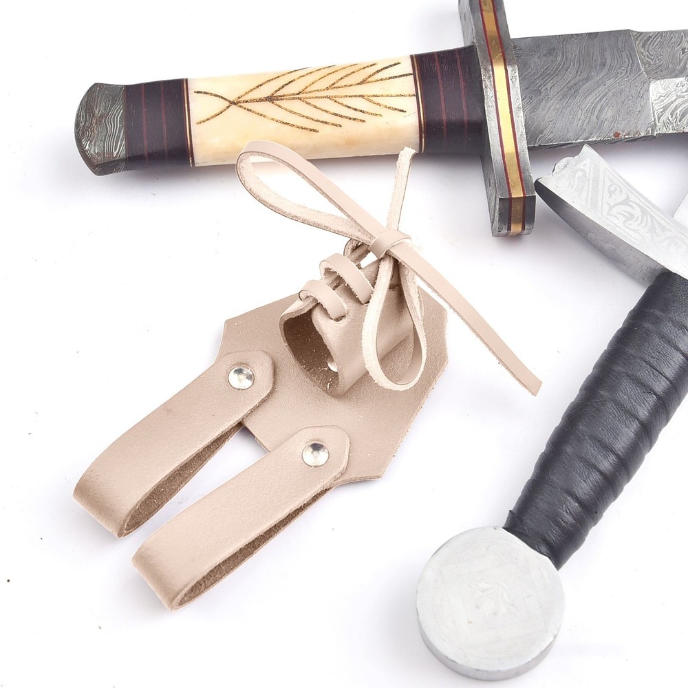 Genuine Leather Dagger Holster Medieval Adjustable Sword Frog Multiple Tool Hold