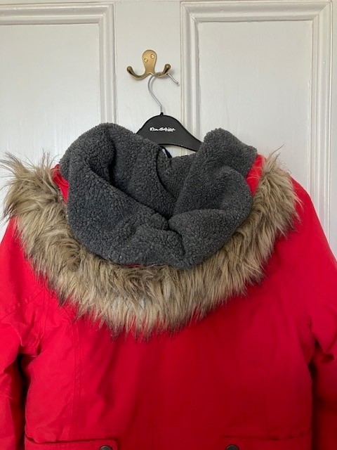 Tog 24. Red Ski Jacket with hood. Size 10.
