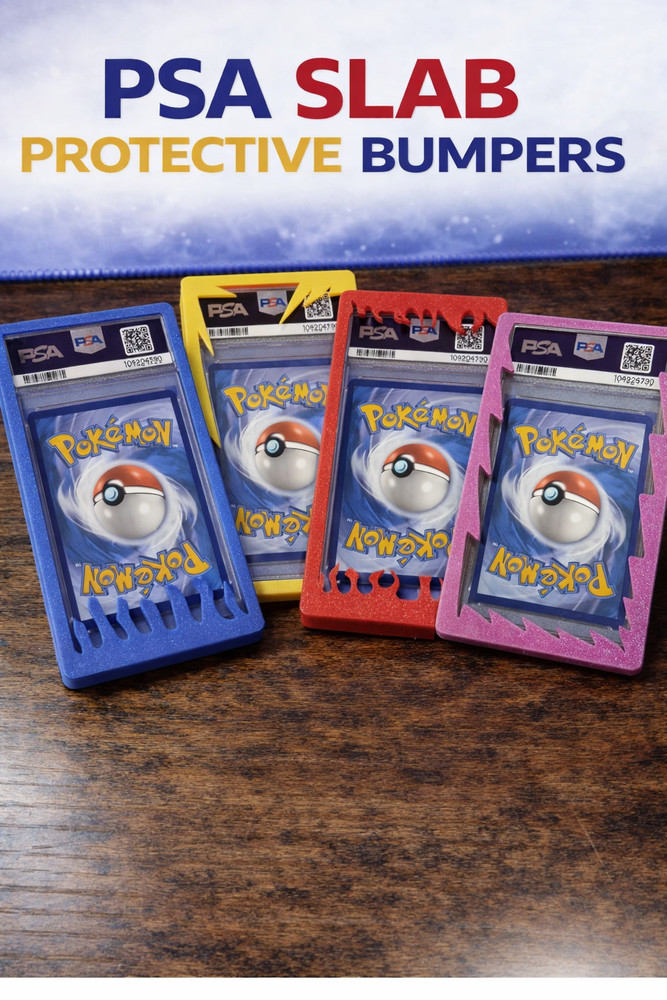 PSA Graded Card Slab Bumper Guard with back design
