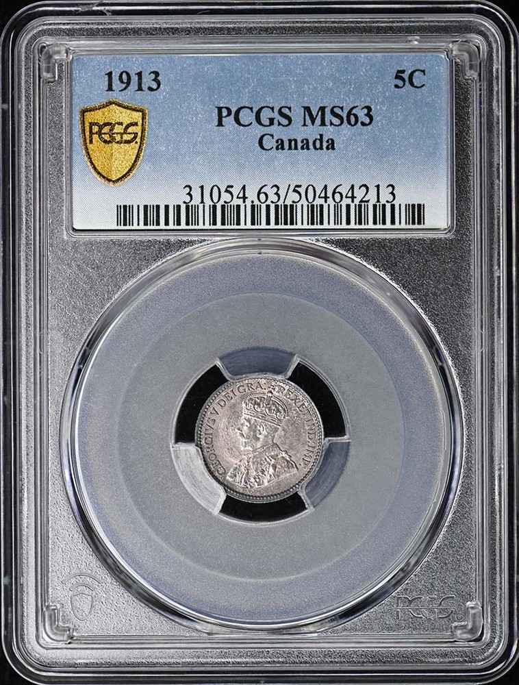 1913 5C Canada Silver PCGS MS63