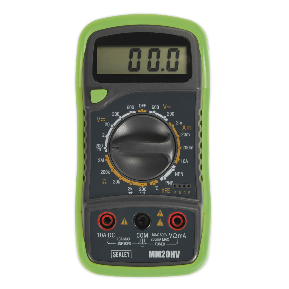 Digital Multimeter 8-Function with Thermocouple Hi-Vis MM20HV Sealey New