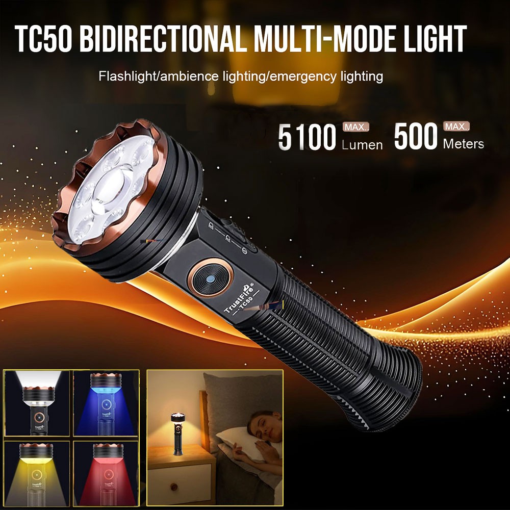 TrustFire 5100Lumen LED Rechargeable Flashlight Magnetic 500Meter LIGHT Torch