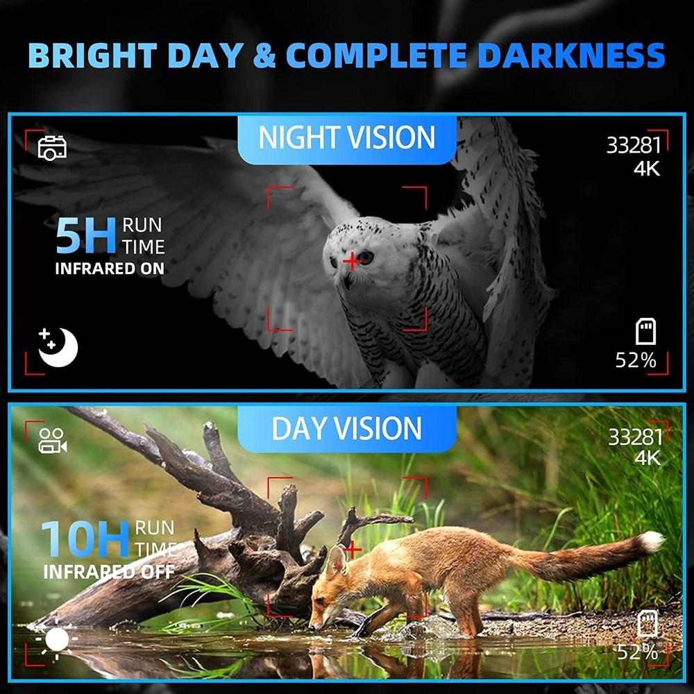 Motion Detection Night Vision Binoculars with IR Illuminator
