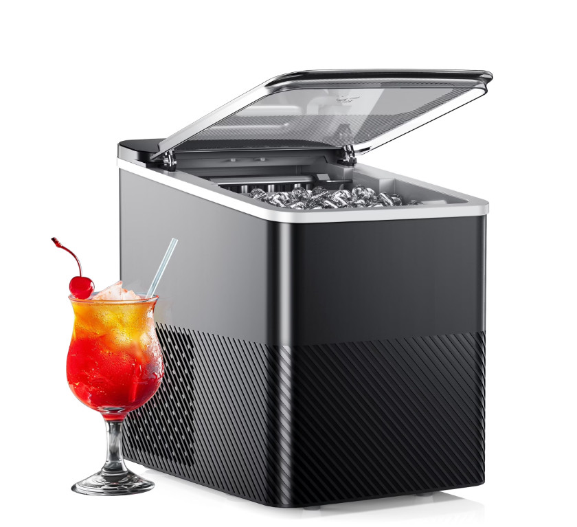 EUHOMY Countertop Ice Maker, Portable 2-Size Bullet Ice Machine with Self- NEW