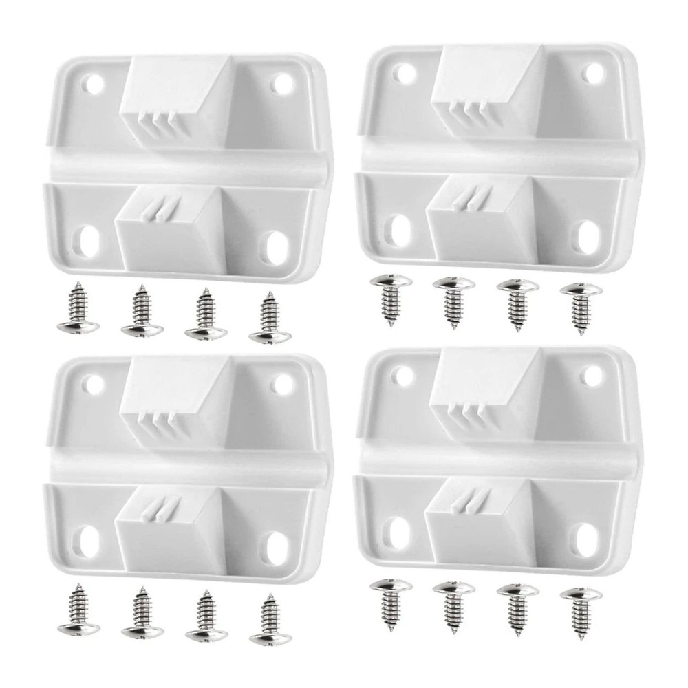 4PC Replacement Cooler Hinges Kit Full Set w/Screws Durable White For Coleman