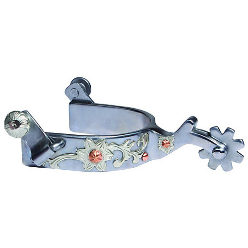 Professionals Choice Floral Silver Spurs