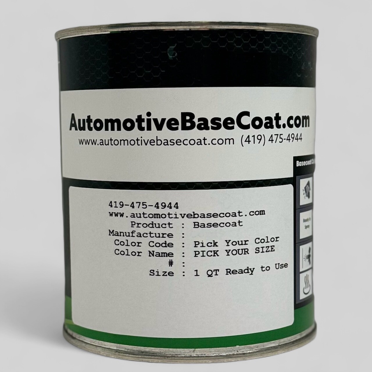 CHEVY / GM WA5111 / 12 WHITE BASE PAINT (PICK YOUR SIZE PINT, QUART OR GALLON)