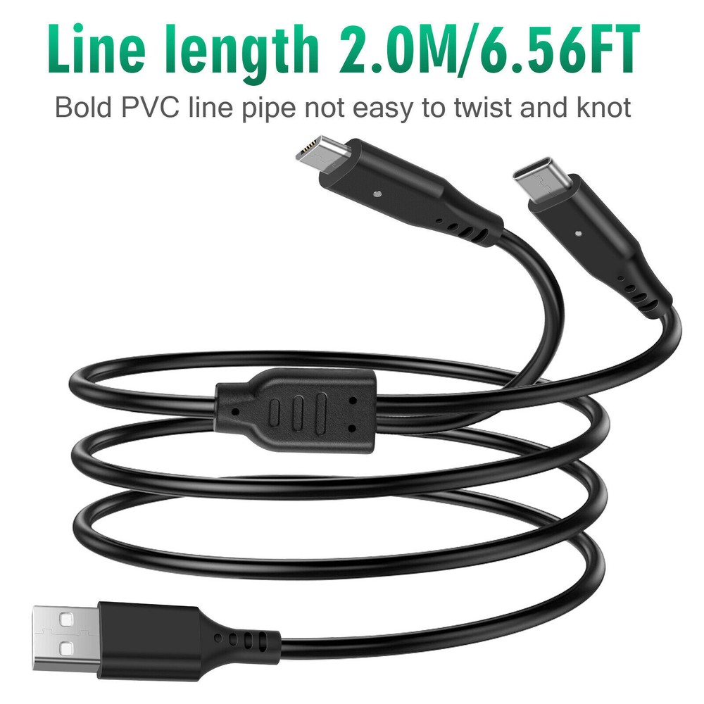 2 Pack Rechargeable Battery + Play & Charge Kit Cable For Xbox One Controller