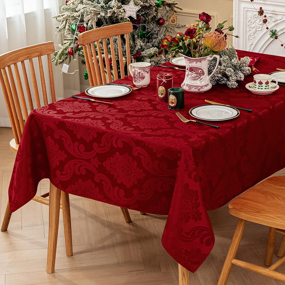 Romanstile Christmas Jacquard Rectangle 60" x 84" (Rectangular), Red