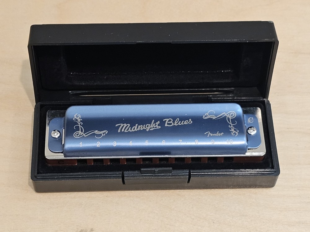Fender Midnight Blues Harmonica C In Case FREE SHIPPING!!