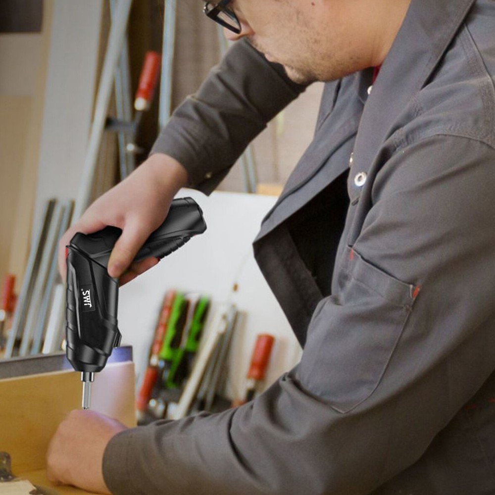 Small Electric Screwdriver Drill Set, Rechargeable 3.6V w/47 Driver Bits & Light