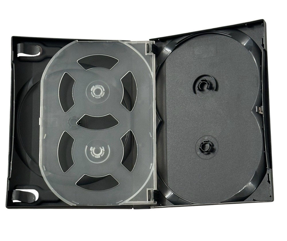 2-Pack-22mm Black 5 Disc DVD Cases With Booklet Clips