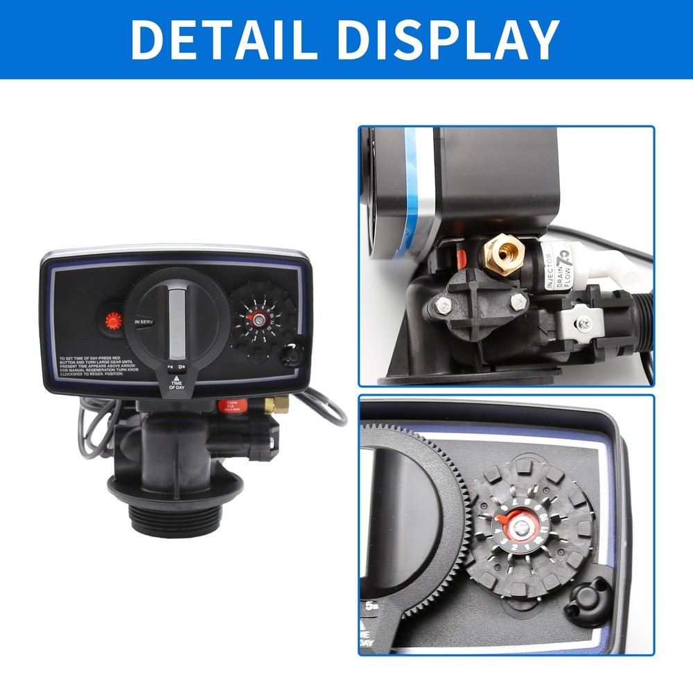 5600 Water Softener Control Valve, 110V 12 Day Time Clock Control Head