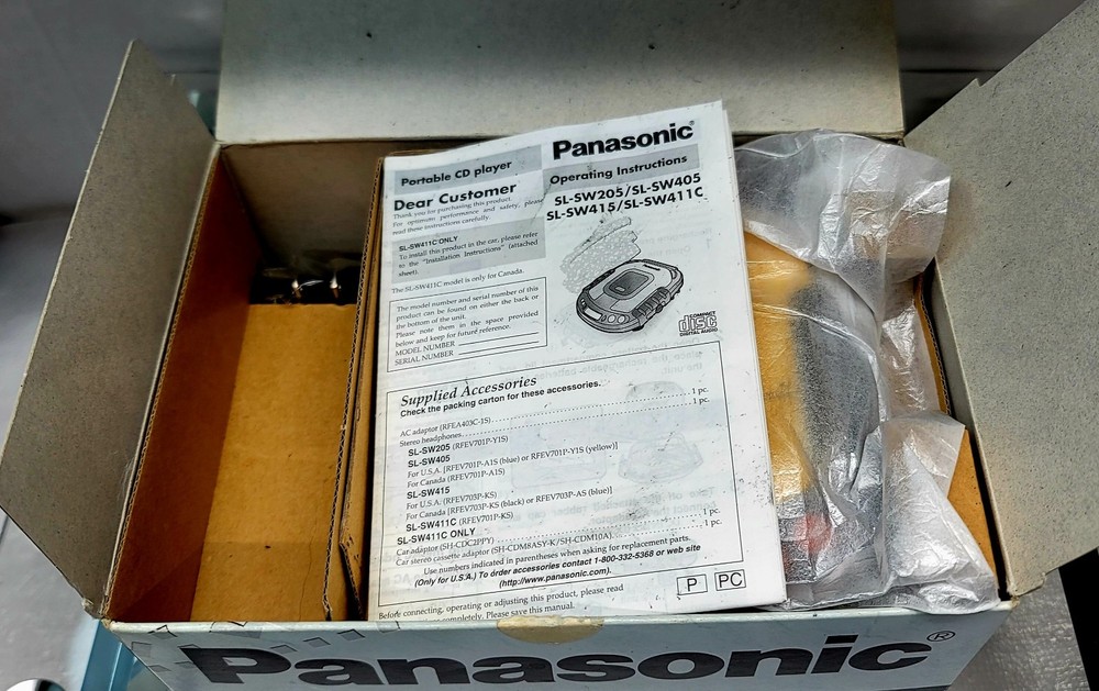 Panasonic Shockwave Portable Compact Disc CD Player SL-SW405 Tested working