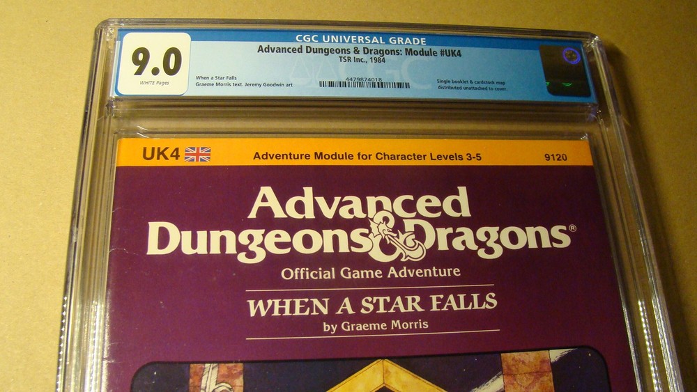 MODULE UK4 WHEN A STAR FALLS *CGC 9.0 WHITE* DUNGEONS DRAGONS