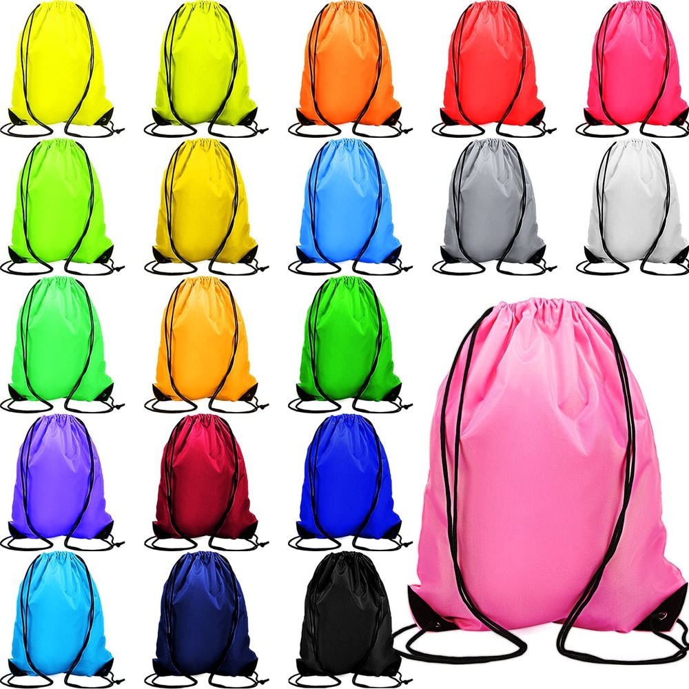 Shappy 80 Pack Drawstring Backpack approx. 13.39 x 16.93 inches, Multicolor