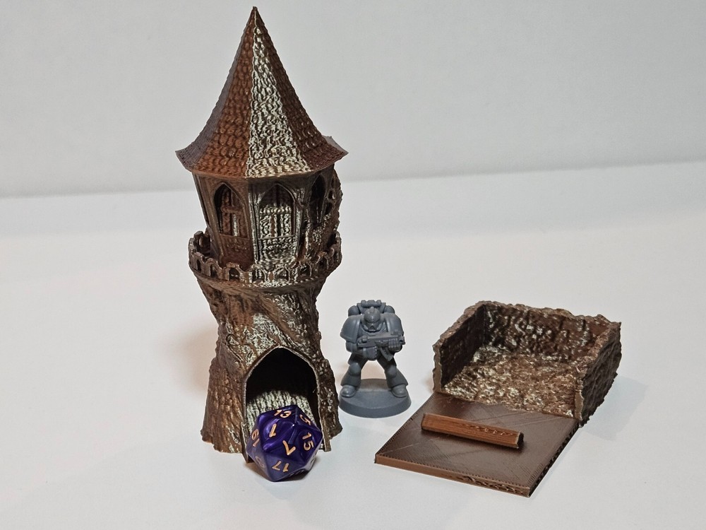 feyvilla Dice Tower -castle dice tower bronze / roller tower/Tabletop RPG