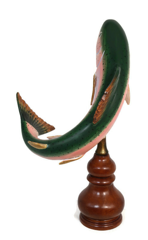 Decretive Fish Banister Post Sculpture