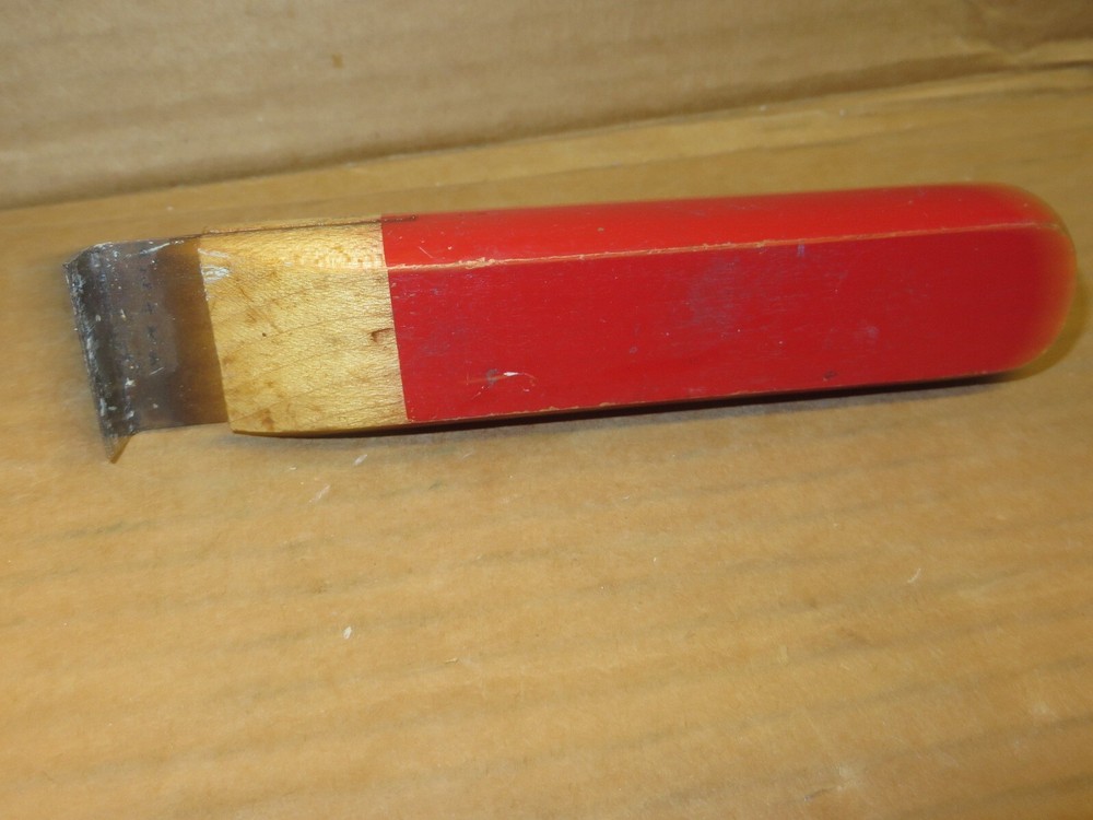 RED DEVIL vintage scraper WOOD HANDLE 5"