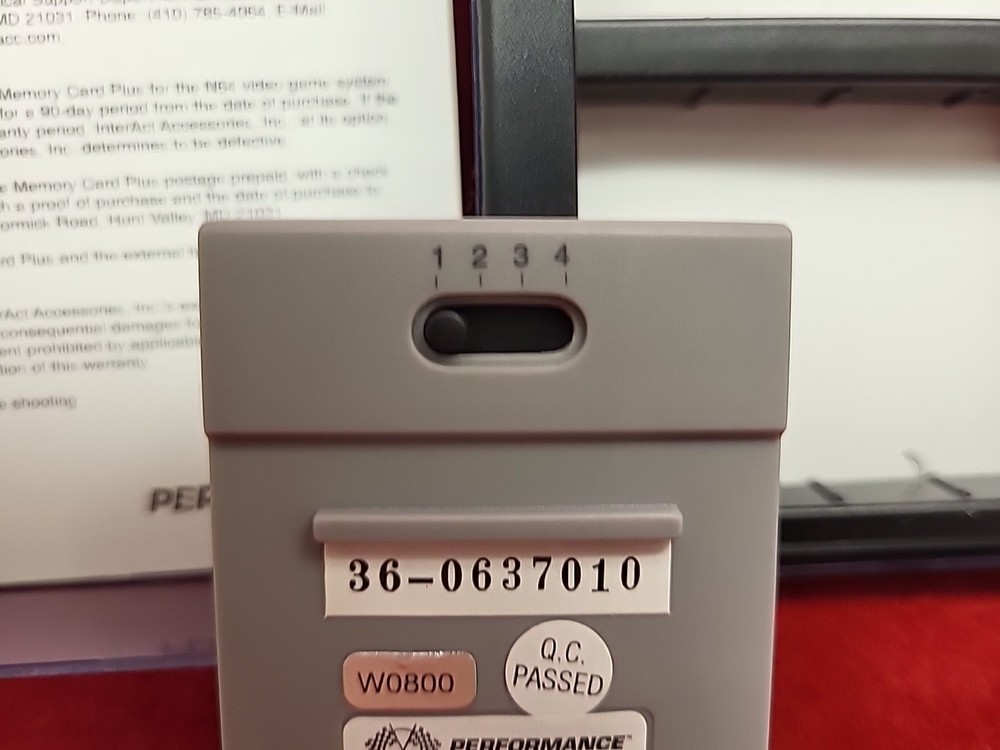 Nintendo 64 Memory Card Plus with Case - READ