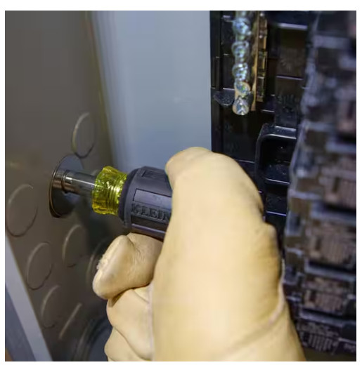 Klein Tools Stubby Multi-Bit Screwdriver/Nut Driver- Cushion Grip Handle