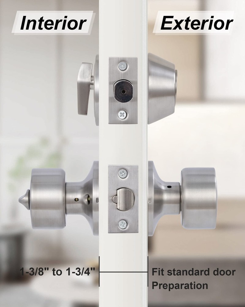 Lanwandeng 3 Sets Keyed Alike 3 Pack, Deadbolt Lockset-Keyed