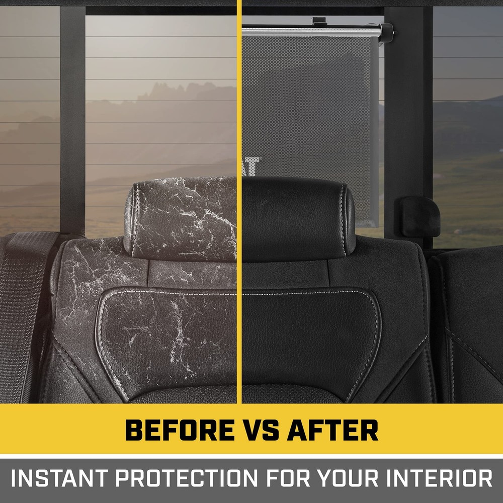 Retractable Pull-Down Back Seat Side Window Shades for UV Sun Protection, Uni...